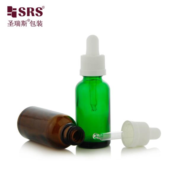 D010 Transparent Glass Mold Glass Bottle With CRC Child Resistant Cap Dropper Lid For Hair Essence Serum