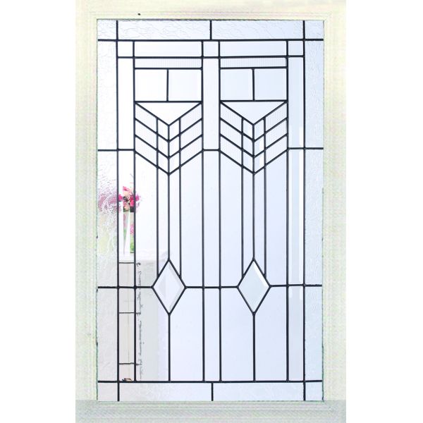 Inteiror Door Architectural Decorative Glass , Clean Bevelled Glass Door Panels