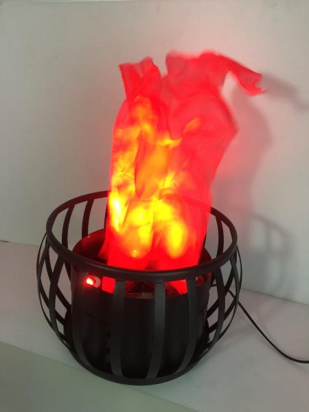 red led silk flame light with iron shell round