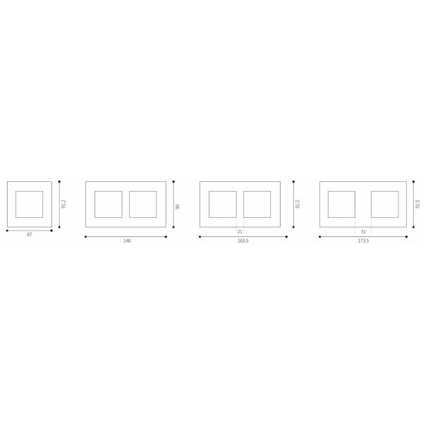 3 Pin 2 Gang Wall Switch And Socket Gold Finish 87mm 91.2mm