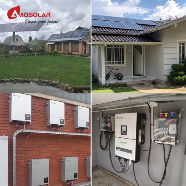 Sistema de energia solar fora da rede de 10 kW/20 kW com bateria de chumbo-ácido e painel monocristalino