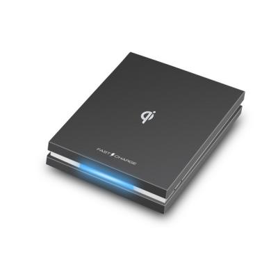 La carga rápida de carga inalámbrica más fina del cojín 10W 7.5W de Qi de la PC negra