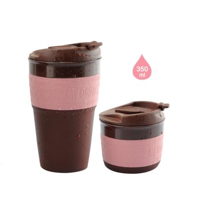 O escape do produto comestível impermeabiliza o copo dobrável do curso do silicone 350ML