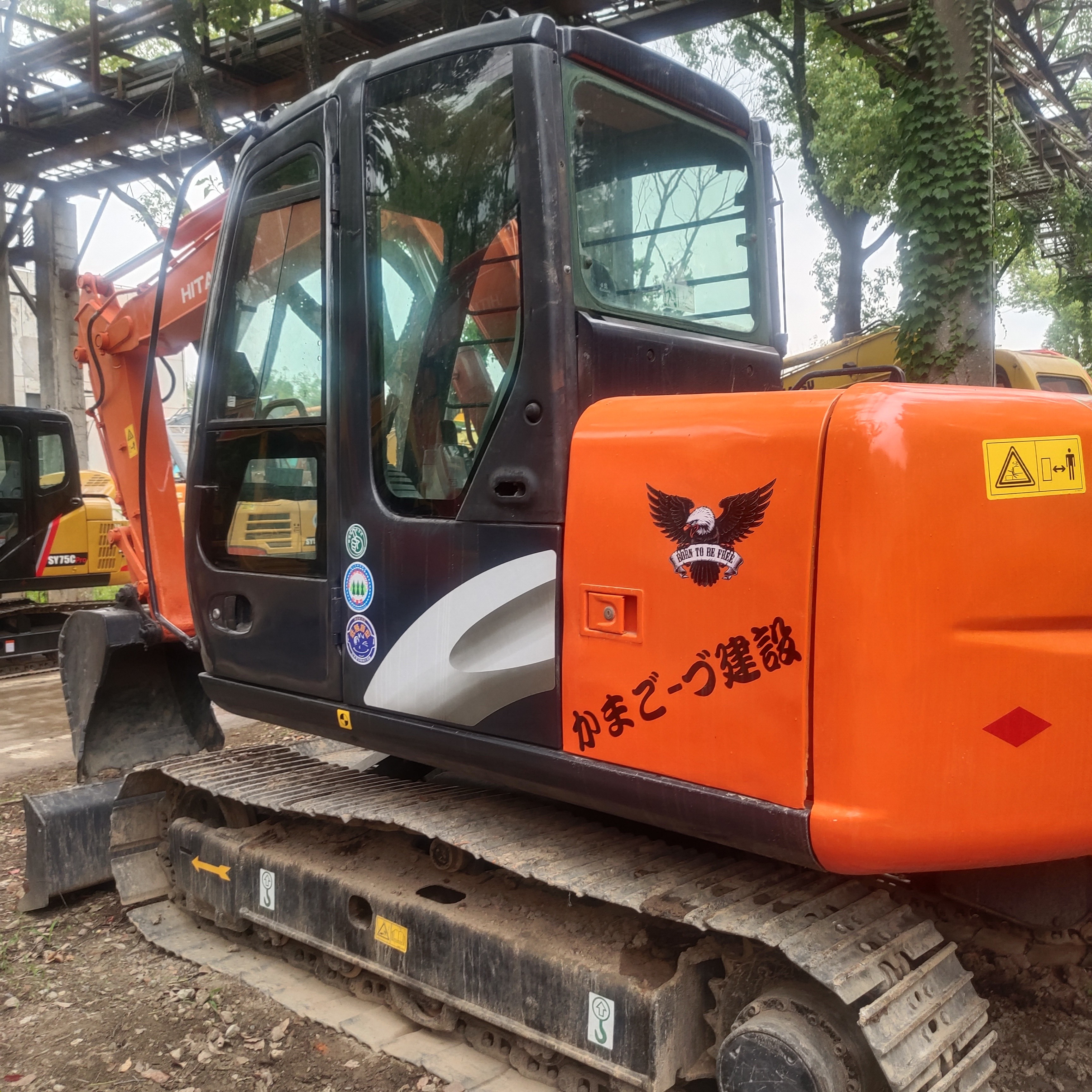 ZX70 Использованный экскаватор Hitachi экскаватор Crawler оборудован двигателем Isuzu