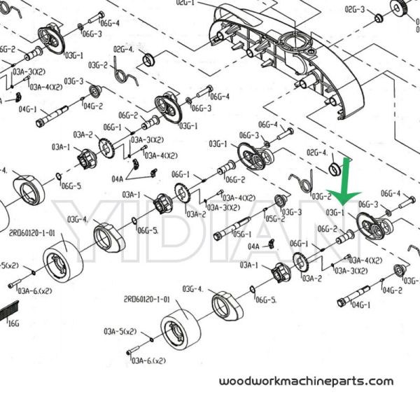 03G-5 - Gear Washer - Outer Diameter: 42 mm, Inner Diameter: 38 mm, Height: 6 mm, Installed inside the 03G-1 gearbox - Weight: 9.6g MX48 Power Feeder Gear Box Washer
