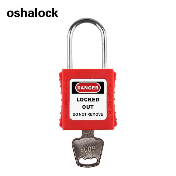 Chinese manufacturer stainless steel Zenex composite shackle safety tagout loc-kout padlock with master key