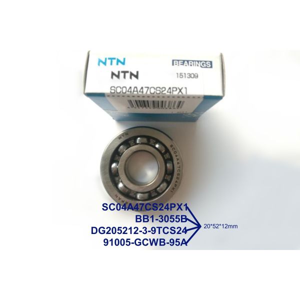 SC04A47CS24PX1 SC04A47 BB1-3055B DG205212-3-9TCS24 91005-GCWB-95A auto crankshaft bearings 20*52*12mm