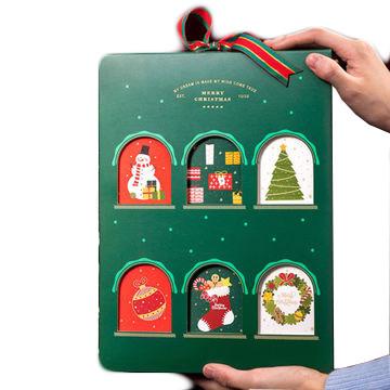 クリスマス カスタム 空のキャンディ アドベントカレンダー 包装 キュービック 驚き ギフト 紙箱