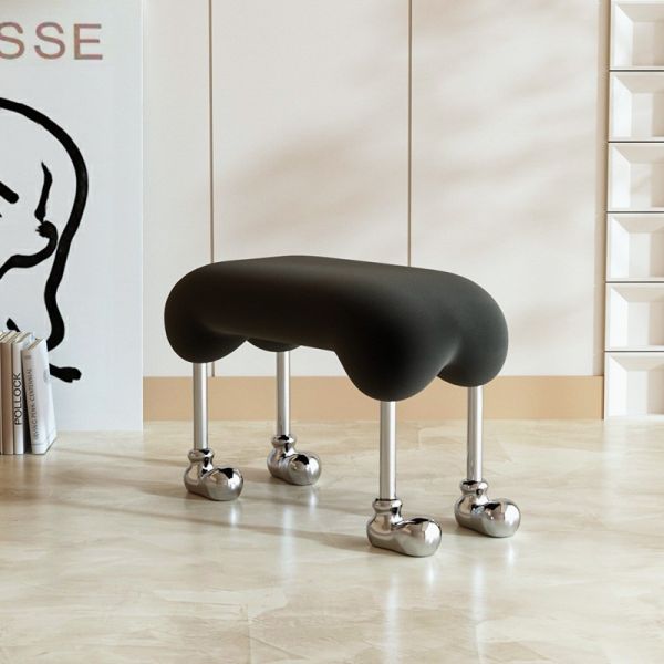 Velvet Star Hotel Bed End Stool Cream Style Dog Stool