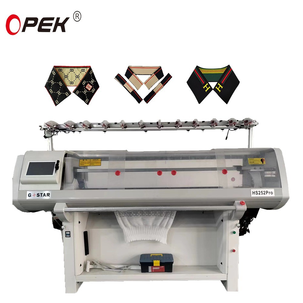 State-of-the-Art Dual System Flat Knitting Machine for Sweater Collar Production