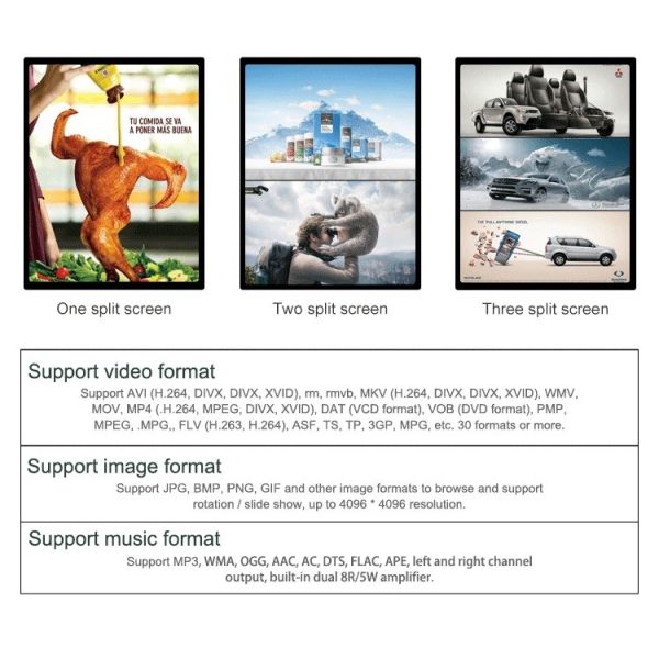 Digital Information Display Monitors / Electronic Signage Display 55 Inch