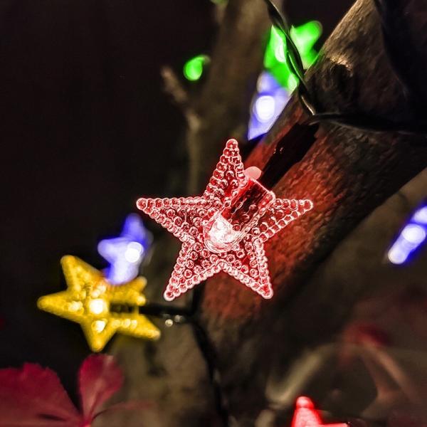 Flower String Lights for Bedroom Cherry Blossom String Lights 8 Modes 50 LED Solar Powered String Lights Fairy Hanging Decor