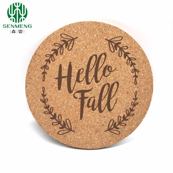 Hot Sale Factory Price Custom Size Cork Coaster Resistant Cork Cup Mats