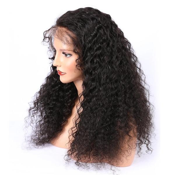 120g-300g Human Hair Lace Front Wigs For African American Natural Color