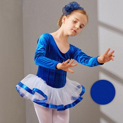 Children dance costumes girls velvet long-sleeved autumn uniforms children's ballet dance dress