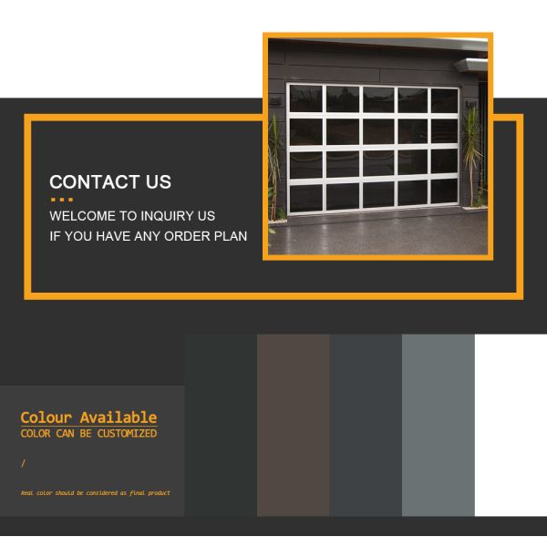 Звукоизоляция Алюминиевая секционная дверь Современная вилла Дом Стеклянный гараж