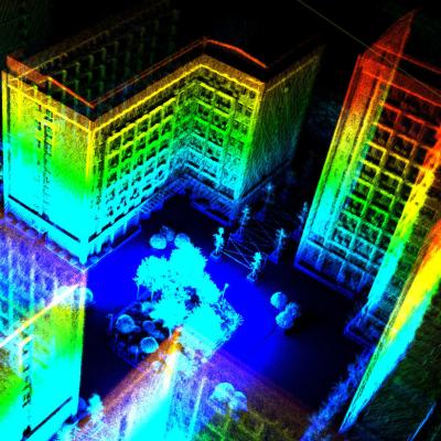 SLAM LiDAR Mobile Mapping Solution Geosun GS-100G Building 3D Data Collection GNSS INS LiDAR Slam Combination