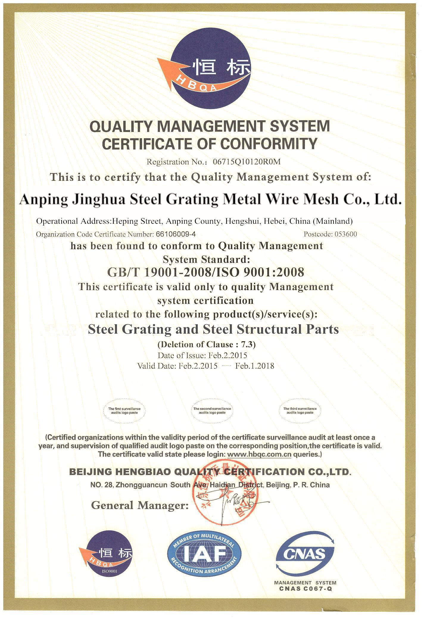 Hebei donwel metal products co., ltd. Сертификации