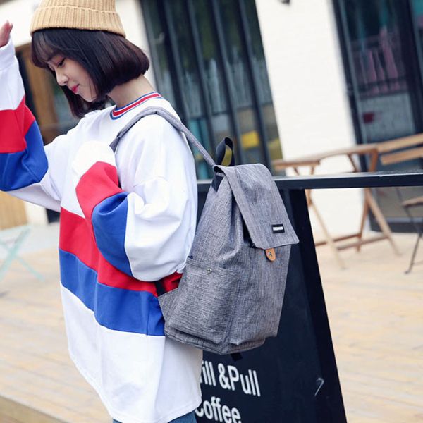 New canvas school backpack,bag school for teenagers,school bag trendy backpack