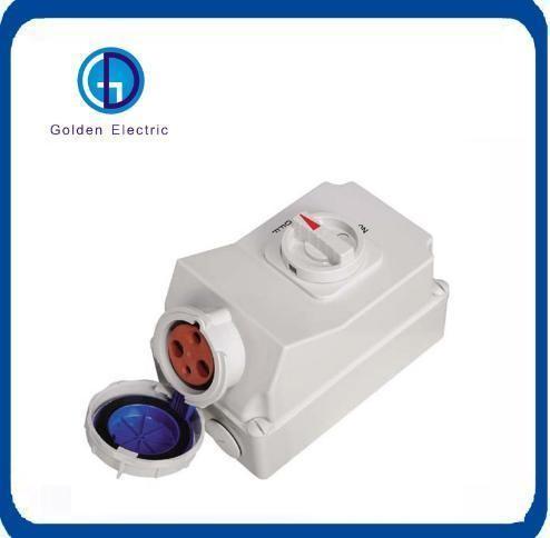 Soquete e interruptor de bloqueio mecânico industrial de 110-240V com opção de personalização