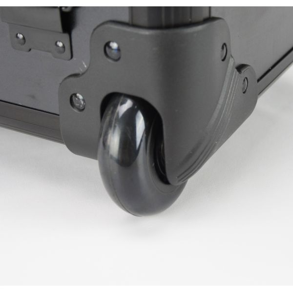 Черный небольшой свертывая размер 360 * 250 * 360mm случая вагонетки макияжа/алюминиевая Pro коробка макияжа