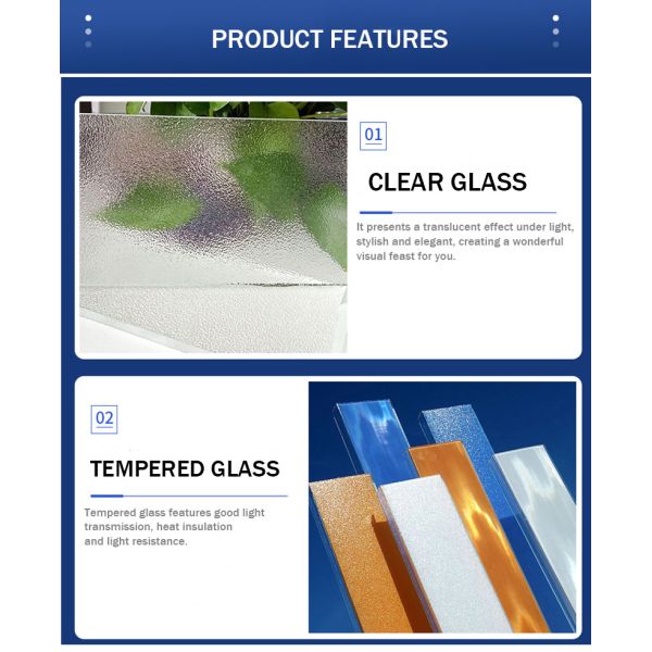 7mm U-shaped special glass for curtain walls & outdoor passages