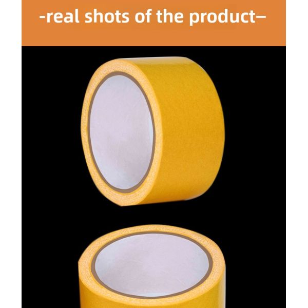 Yellow Paper Double-Sided Cloth Tape Super Strong Acrylic Adhesion 5CM Grid Cloth with High No Trace Double-Sided Feature