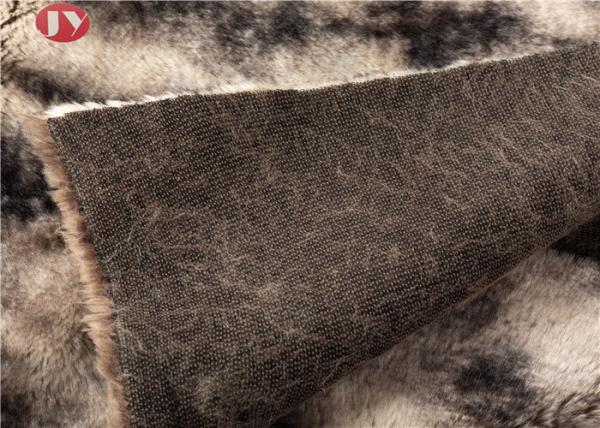 Gray Two Tone Faux Fur Fabric Sewing Costume Shag Fluffy Fur Imitation 900gsm