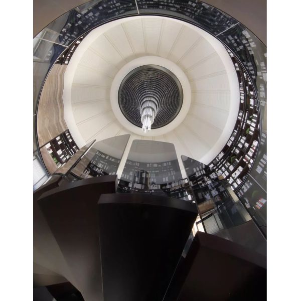 Helical Colored Laminated Glass