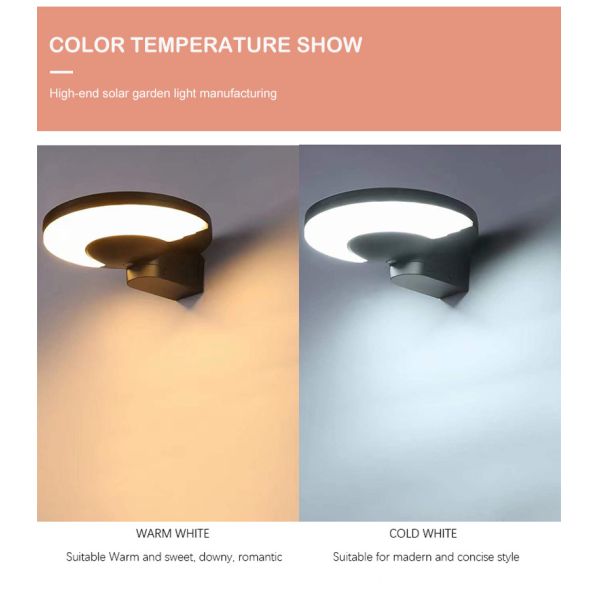 Garden Ip65 Solar Fence Wall Mounted Lights Led Garage Pathway Porch Balcony