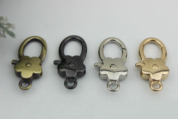 Promotion 4 color zinc alloy small 5 mm handbag snap hook wholesale