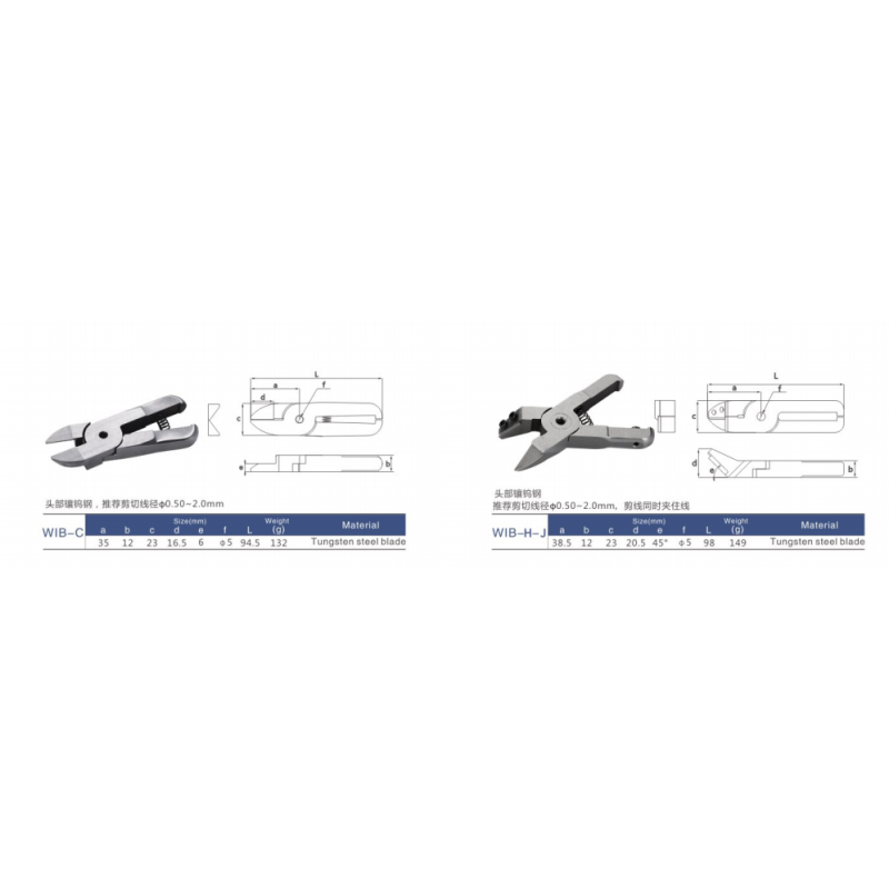 Air Nipper Copper wire cutting 0.02-2.0mm C45+WIB-A Wear-resistant blade
