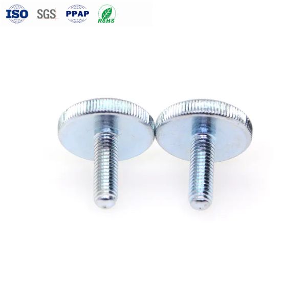 Прямая M3 скрученный палец винт ручная регулировка скрученный болт Углеродистая сталь Синий цинк