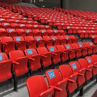 Le plastique a fixé les sièges escamotables de stade ignifugent pour des sports en plein air