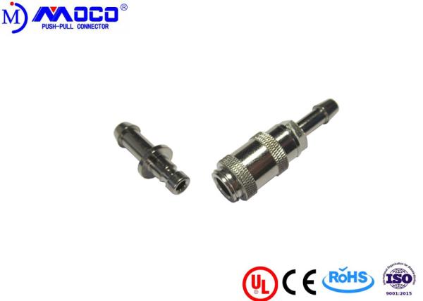 Snap Blood Pressure Metal Circular Connectors , Self Locking Push Pull Connector