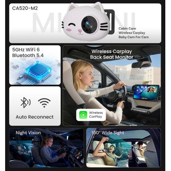 Universal Wireless CarPlay Adapter with 1080P Resolution Bluetooth 5.0 for Seamless Android Auto Integration
