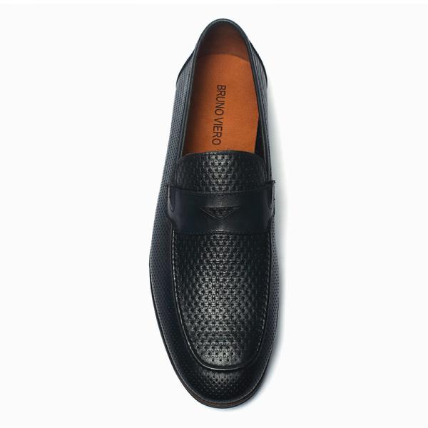 OEM ODM  Genuine Durable Navy Blue Leather Dress Shoes