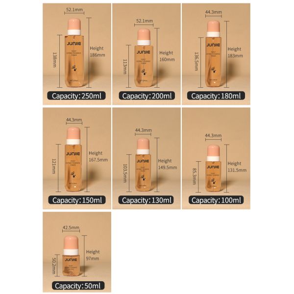 Cosmetic 50ml -250ml PET Transparent Empty Plastic Cosmetic Skin Care Facial Perfume Skin Care Essence Spray Pump Bottle