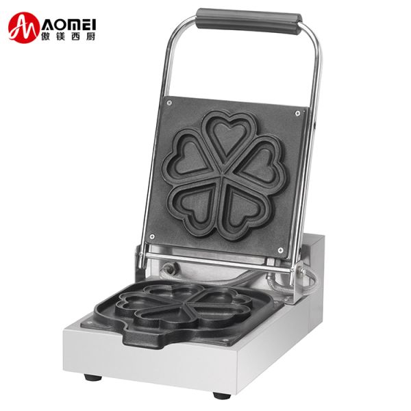 Электрический вращающийся вафли-мастер для печенья в форме сердца в коммерческих заведениях