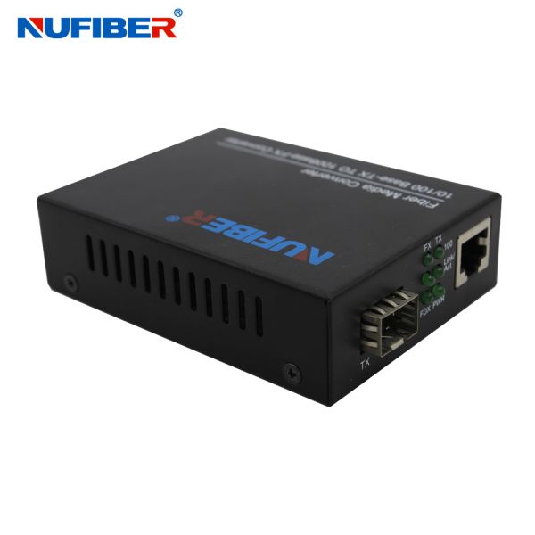 SFP Media Converter 100M SFP To 10/100M RJ45 Optic Media Converter 5V DC Power Supply SFP UTP Converter