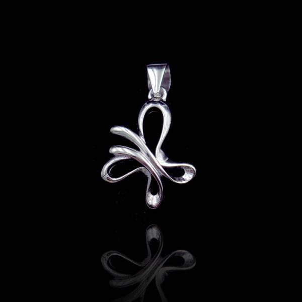Hollow Design Butterfly Silver Pendants Korean Minimalist Style