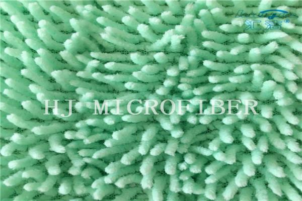 Almofadas pequenas da substituição do espanador das cabeças do espanador da tela de Chenille de Microfiber da cor verde
