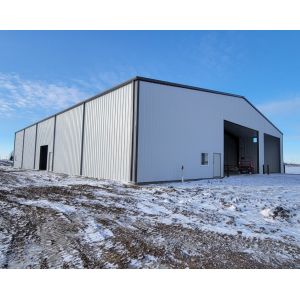 À la demande du client, bâtiment de stockage de métaux commerciaux avec option d'isolation PU