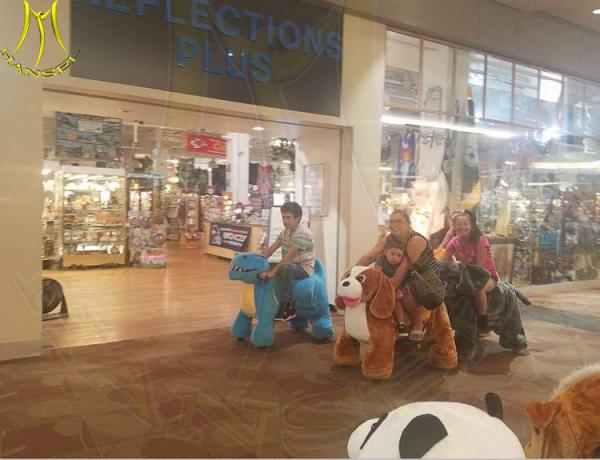 Hansel  Hot sale electric coin operated stuffed animal unicorn on wheelsin Guangzhou