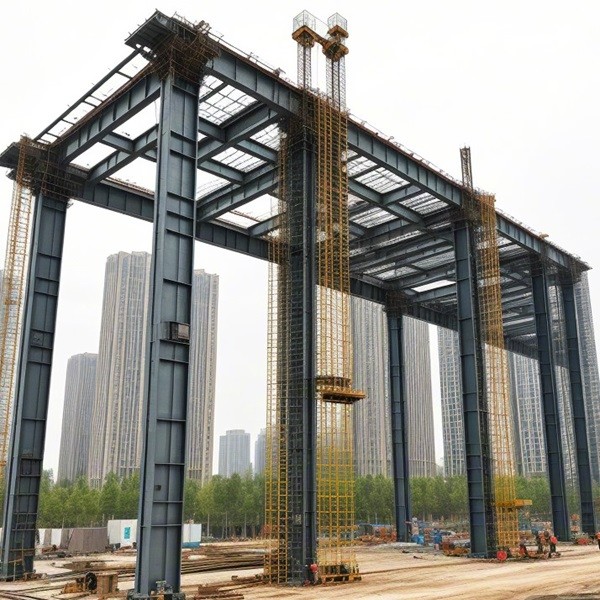 Customized High Rise Steel Building Solution Painted Galvanized Surface