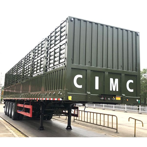 60 Ton Loading Capacity Semi Truck Trailer with Fence and Tarpaulin Main Beam T700/Q345 Steel