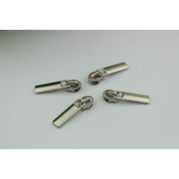 Factory direct sale zinc alloy nylon zipper teeth 3# handbag gold zipper puller design