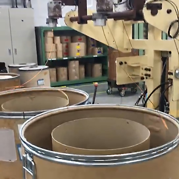 Heavy-Duty 250kg Welding Wire Drum – Moisture-Proof Sealed Steel/Kraft Bulk Wire Packaging for MIG/MAG Welding, Customizable Size & Printing

