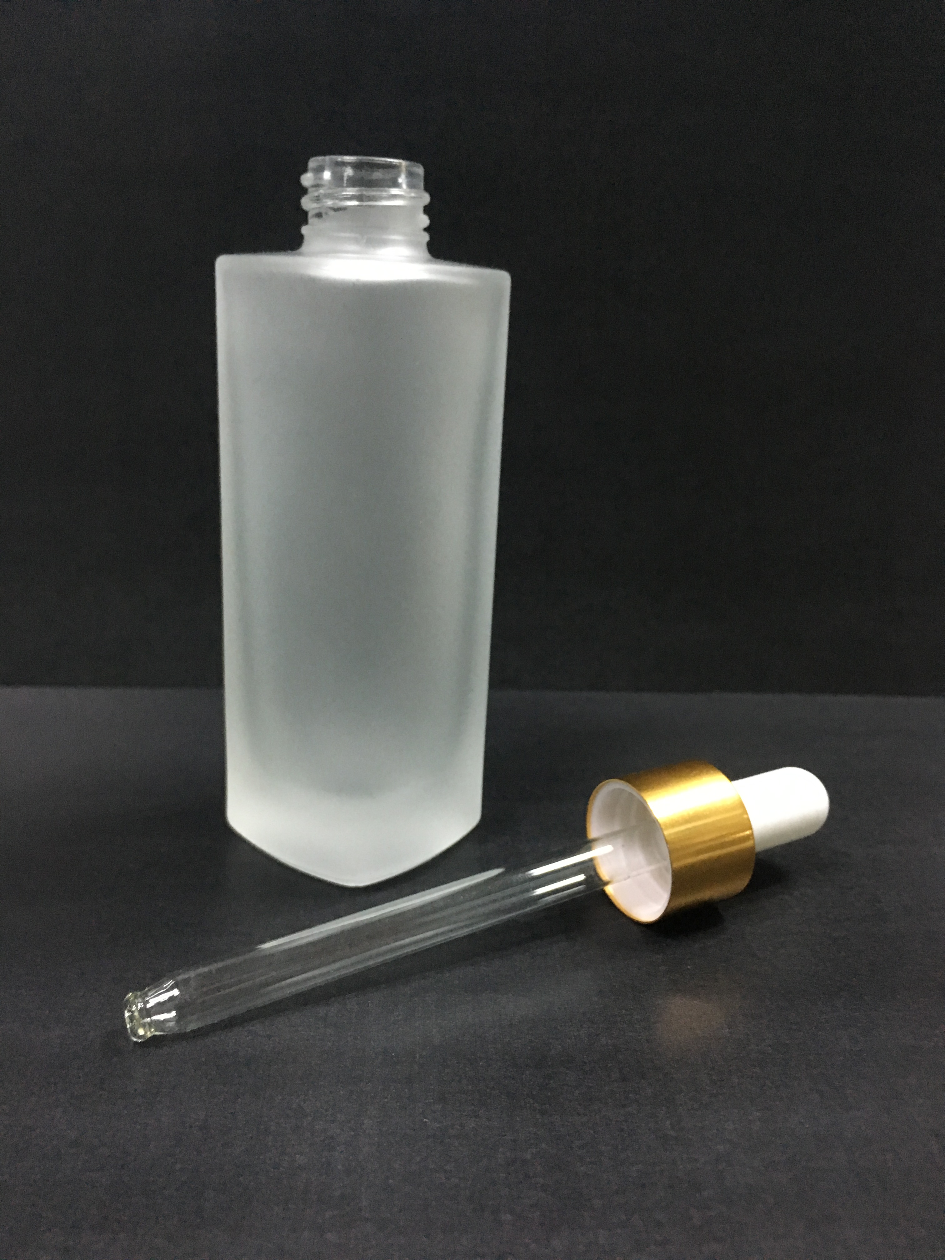 50мл придают квадратную форму стеклянным косметическим бутылкам капельницы/замороженной упаковке Скинкаре бутылок эфирного масла