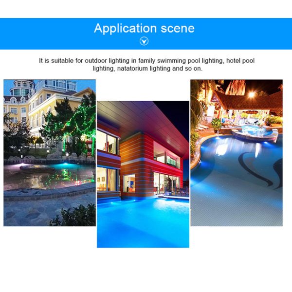 RGB synchronous control 12V 17W IP68 PAR56 316L stainless steel above ground swimming pool